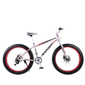 Vélo de montagne 26 pouces, pneus larges 4.0, fourche à suspension, freins à disque, changement de vitesse, unisexe, adulte, utilisation sur la plage - Product Image 2