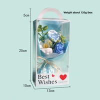 Bouquet de savons moderne pour la Saint-Valentin, cadeau Tanabata pour amies, boîte de fleurs en savon fabriquée en Chine, rose éveillée, AD-PVC10