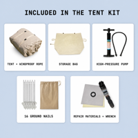 Tente de camping gonflable, tente pneumatique, abri extérieur portable avec pompe à air, sac de rangement, kit de réparation, OEM ODM