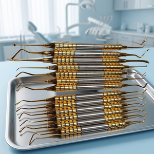 Ensemble de curettes dentaires Gracey à manche creux, 18 pièces, instruments chirurgicaux manuels en acier inoxydable, équipement dentaire de base DAVICON - Product Image 3