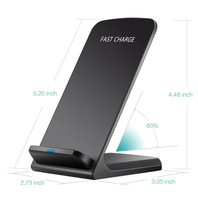 Boîte de logo personnalisée d'usine support de chargeur sans fil universel 15w chargeur sans fil rapide USB type C pour iphone Samsung