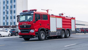 Camion de pompiers multifonctionnel HOWO à mousse et poudre sèche pour la lutte contre les incendies chimiques industriels et les opérations de sauvetage d'urgence - Product Image 4