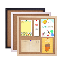 Tableau d'affichage en liège mémo cadre en bois carré 30*30 CM personnalisé