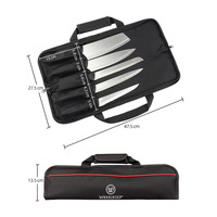 Sac de transport pour couteaux de cuisine en tissu Oxford grande capacité, avec fermeture éclair, résistant aux rayures, portable, pour chefs