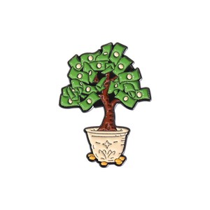 Cartoon bloem legering metaal bloempatroon cartoon patroon klaver decoratie broche - Product Image 3