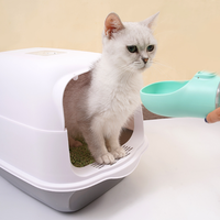 Bac à litière pour chat fermé avec porte avant, bac à litière pour chat avec capot et contrôle des odeurs
