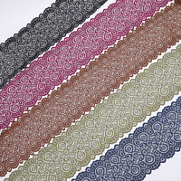 Dentelle élastique personnalisée en usine de 18 cm avec différentes couleurs, accessoires de vêtements ajourés, dentelle DIY
