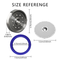 Prix de gros 1SET Support d'écran de douche intérieur Remplacement Machines à expresso Filtre à eau Joint en silicone Filtre à mailles