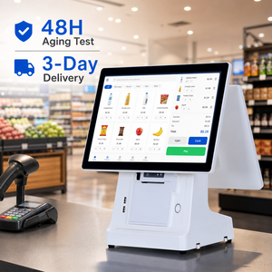เครื่องบันทึกเงินสดอิเล็กทรอนิกส์แบบ All-in-One หน้าจอสัมผัสคู่สีขาวขนาด 15.6 นิ้ว ราคาโรงงาน พร้อมประสิทธิภาพสูง - Product Image 1