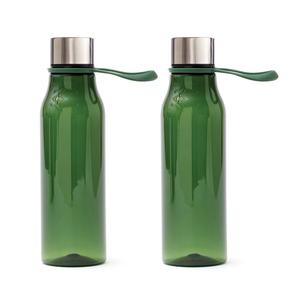 Botella de <span class=keywords><strong>agua</strong></span> de plástico reciclado, productos más vendidos <span class=keywords><strong>2022</strong></span>, venta al por mayor, deportes simples con marcadores de tiempo, sin bpa - Product Image 5