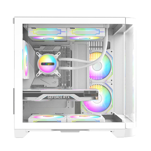 OEM ODM giữa tháp Tempered Glass mATX PC trường hợp trắng chơi game PC tủ máy tính trường hợp tháp cho Máy tính để bàn - Product Image 2