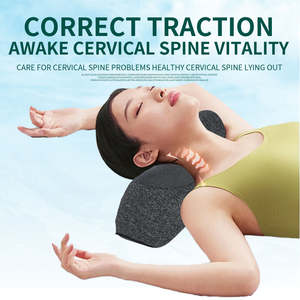 Oreiller de massage relaxant pour le cou Masseur cervical Dispositif de traction de la colonne vertébrale Soulagement de la douleur Chauffage Traction de la colonne cervicale Civière du cou - Product Image 6