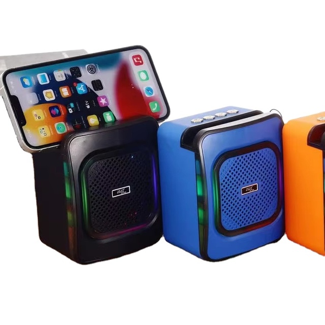 JZ-1238 RGB Light Mini Portable Wireless BT Speaker Stereo Active Super Bass Woofer Blue Tooth Subwoofer Speaker FM Radio/TF/USB