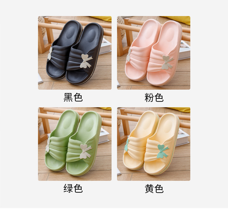 2023 Bow Tie Ladies Beach Shoes Girls EVA Thick Sole Sandals Shoes Slides Shoes Slippers