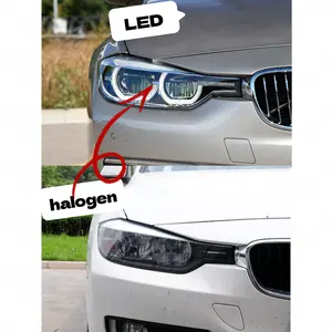 Đèn pha LED cho 2016-2019 BMW F30 F35 316 318 320 328 330 3 Series với khí Halogen/Xenon F30 được cải tiến và nâng cấp