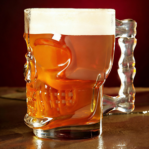 Taza de Vidrio Transparente de 500 ml con Diseño Divertido para Halloween, para <span class=keywords><strong>Cerveza</strong></span> y Vino, con Asa Decorativa - Product Image 3