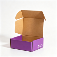 Boîte pliante à bande déchirable portable personnalisée en carton avec fermeture éclair auto-adhésive pour l'expédition et la livraison