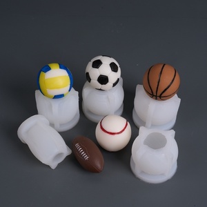 Molde de Silicona para Velas Aromáticas y Jabones Hechos a Mano con Diseño Deportivo de Fútbol, Baloncesto, Béisbol, Voleibol y Rugby de TangChu - Product Image 4