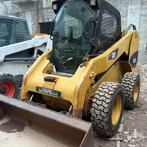 Chargeur sur pneus d'occasion CAT246C Caterpillar 246C 277c 246d Mini machines de construction Petite chargeuse compacte sur pneus prête à être expédiée - Product Image 3