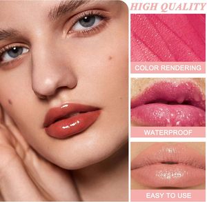 ลิปกลอสเนื้อฉ่ำวาว สีนู้ด วีแกน ลิปสติกเนื้อลิควิดใส แบรนด์ส่วนตัว หัวแปรงใหญ่ - Product Image 1