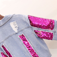 Mantel Fashion Kustom Desain Payet Wanita Jaket Denim Ukuran Plus untuk Wanita/Jaket Puffer/Jaket Berpayet