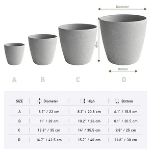 Macetas de piedra <span class=keywords><strong>natural</strong></span> para decoración de jardín, macetas de resina de plástico, piedra caliza, para el hogar - Product Image 4