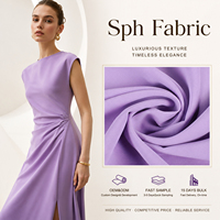 Tissu Sph Poka en stock, soyeux et fluide, 135 g/m², 150 cm, idéal pour robes de soirée et de mode