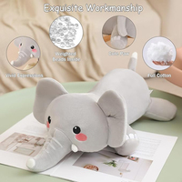 Peluche Éléphant Doux et Moelleux à Nez Long, Idéal pour la Décoration de Chambre - Vente Flash
