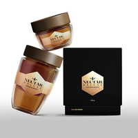 Boîte d'emballage de pot de miel d'abeille personnalisée boîte-cadeau élégante base de couvercle emballage de miel de luxe pour bouteille de miel