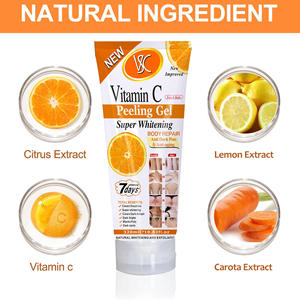 Gel Exfoliante Súper Blanqueador con Vitamina C Orgánica Natural <span class=keywords><strong>de</strong></span> Marca Propia; Limpiador Iluminador; Eliminador <span class=keywords><strong>de</strong></span> Pecas; Exfoliante Corporal - Product Image 1
