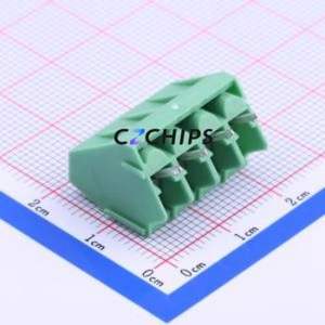 1733596 Screw Terminal Block Through hole Component (THT),P=5.08mm Connector 1x4P 5.08mm Green Through Hole - Product Image 1
