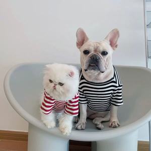 Fashion design giapponese <span class=keywords><strong>street</strong></span> Dog striped Casual style Dog and cat cute t-shirt pet clothes - Product Image 3