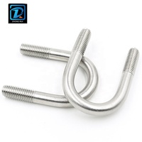 Boulon en U à tête plate en acier inoxydable 304 316L, finition brute, robuste, pour la fixation de tuyaux et de machines