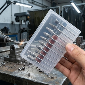 10pcs Tungsten Carbide Rotary Burr <b>Set</b> 1/<b>4</b>" 6mm Shank Double Cut High Concentricity Metal Polishing - Product Image 5