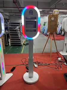 Oval <span class=keywords><strong>IPad</strong></span> Photo Booth Paquete de estuche de vuelo cambiable de color para fiestas de boda Compatible SLR Se puede elevar Agujero de cámara reducido - Product Image 3