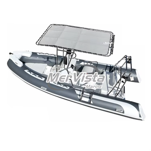 Barca a Console Centrale da 17 Piedi, Imbarcazione Semirigida in Vetroresina, Barca da Pesca Sportiva, Rib 520 - Product Image 4