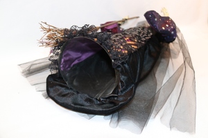 黑色吸血鬼万圣节女巫装饰品派对新奇老女巫家居娃娃桌子装饰布纤维摆件用品 - Product Image 6