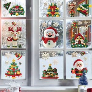 <b>Christmas</b> Static Cling Stickers <b>for</b> Glass Windows Holiday Decorations Frosted Window <b>Film</b> Decals <b>for</b> Offices and <b>Home</b> Decor - Product Image 2