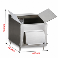 Armoire chauffante électrique commerciale pour frites et pop-corn, vitrine chauffante en acier inoxydable à air chaud 90L pour snacks et restaurants