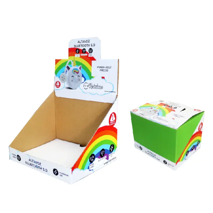 कस्टम मुद्रण गत्ता बिक्री कागज वेध बॉक्स प्रदर्शन खुदरा पैकेजिंग बॉक्स खुदरा काउंटर आंसू दूर प्रदर्शन बॉक्स