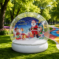 Décoration de Noël personnalisée de haute qualité fabriquée en usine, globe de neige transparent gonflable géant en PVC