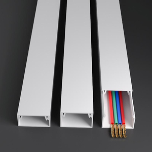 Installation facile de haute qualité personnalisable en usine chemin de câbles à fente fermée en plastique PVC blanc/goulotte de câble en PVC - Product Image 1