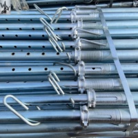 Étais en acier réglables pour le soutènement des sols et les travaux de tunnels, 1,8-3,2 m, en acier Q235 et Q345, avec collier à vis galvanisé et plaque supérieure