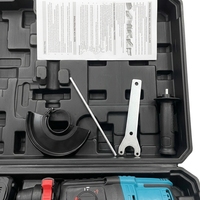 Kit d'outils électriques OEM 5 pièces avec batterie au lithium, perceuse à percussion électrique, meuleuse d'angle sans balais, clé à chocs sans fil, sac à outils - 1 an