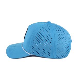Gorra de Béisbol Azul Perforada con Corte Láser, Impermeable, con Logotipo Personalizado, para Correr, Golf y Deportes, Venta al Por Mayor - Product Image 3
