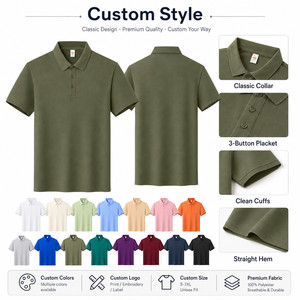 Camisa Formal de Golf para Hombre, 100% Poliéster, Secado Rápido, Compresión, 180g, Transpirable, Manga Corta, Cuadros, Logotipo Personalizado, Tallas Grandes, Venta al por Mayor - Product Image 3