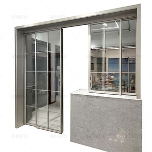 Venta caliente <span class=keywords><strong>Puerta</strong></span> de vidrio transparente de aluminio Puertas plegables modernas Puertas PT DE SEGURIDAD Interior de diseño gráfico para baño y cocina - Product Image 4