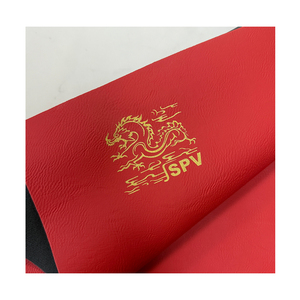 Feuilles de cuir PU rouge/doré 12*24 ", ébauches en faux cuir artificiel pour la gravure au laser et la découpe personnalisée - Product Image 1