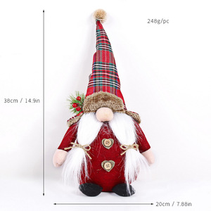 Adornos de Muñecos de Árbol de Navidad Personalizados en Múltiples Estilos, Decoración Navideña Hecha a Mano, Muñeco Gnomo de Santa Claus sin Rostro para Decoración del Hogar - Product Image 5