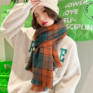 Fashion Oversized Keep Warm <strong>100</strong>% <strong>Wool</strong> Scarf Women Thickening Cashmere Winter Scarves <strong>Shawls</strong> - Product Image 1